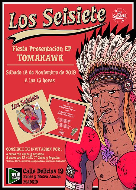 Matinal @ BodegaClub: LOS SEISIETE [Madrid] Presentan su primer EP "Tomahawk"