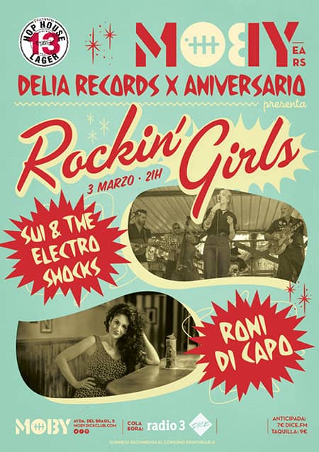 X Aniversario Delia Records [Fiesta ROCKIN' GIRLS en Madrid @ Moby Dick] Siu & The Electroshocks + Roni Di Capo