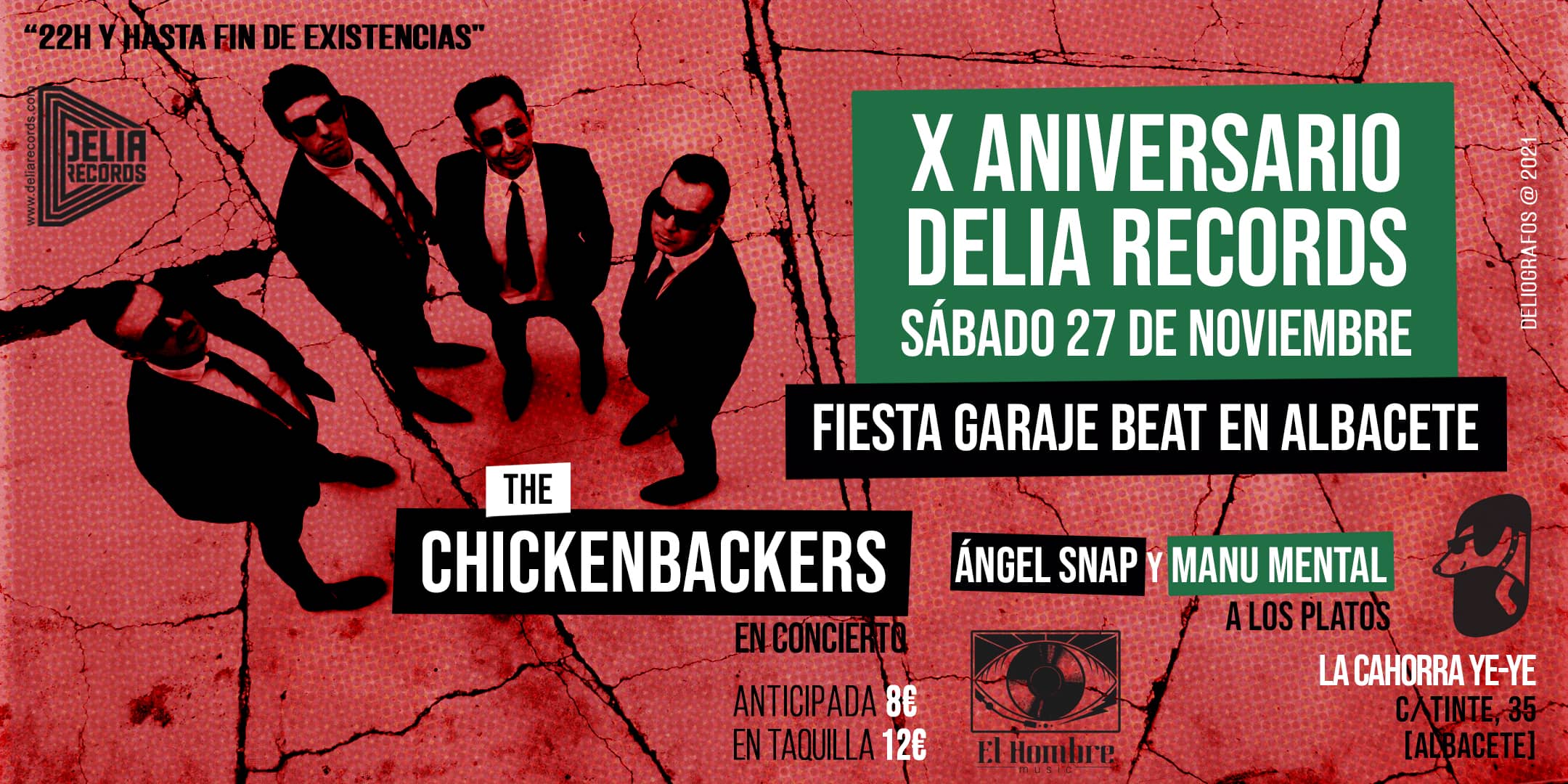 X Aniversario Delia Records [Fiesta Garage Beat en Albacete @ La Cachorra Ye-Ye] The Chickenbackers