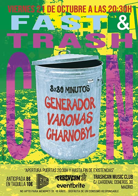 GENERADOR * VARONAS * CHARNOBYL [Madrid @ Trashcan Music Club]