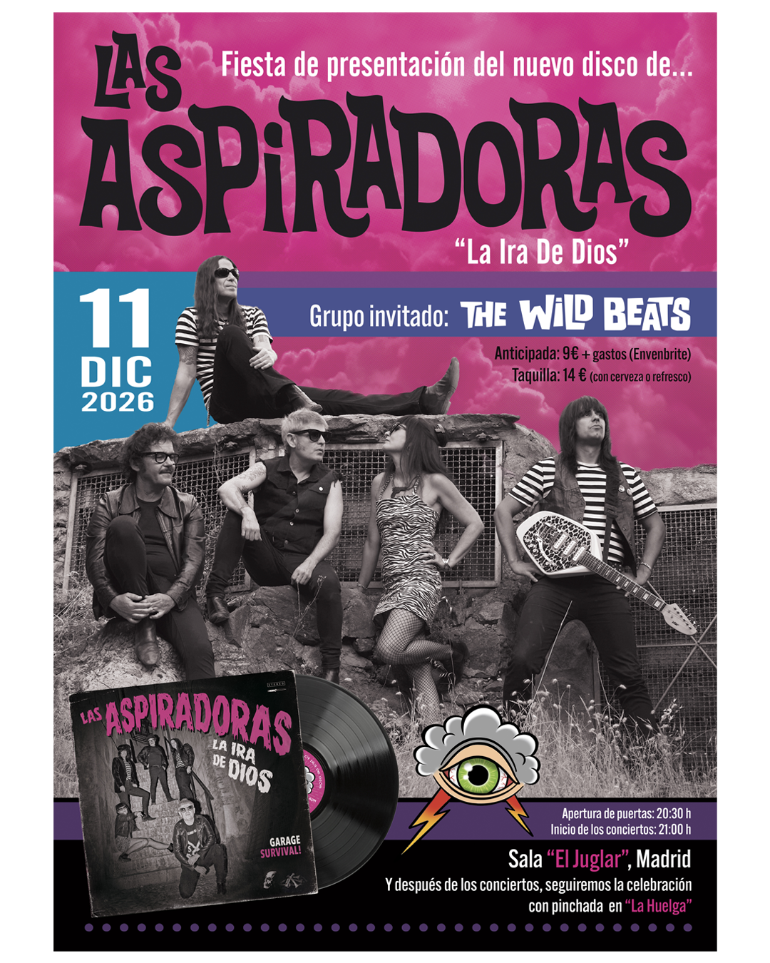 Presentacion de "La Ira de Dios" Nuevo LP: LAS ASPIRADORAS + The Wild Beats [Madrid @ Juglar]